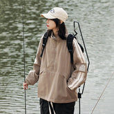 Unisex Jacket Loose Hooded Coat Men's and Women's Stand Collar Jacket